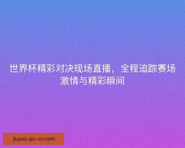 世界杯精彩对决现场直播，全程追踪赛场激情与精彩瞬间